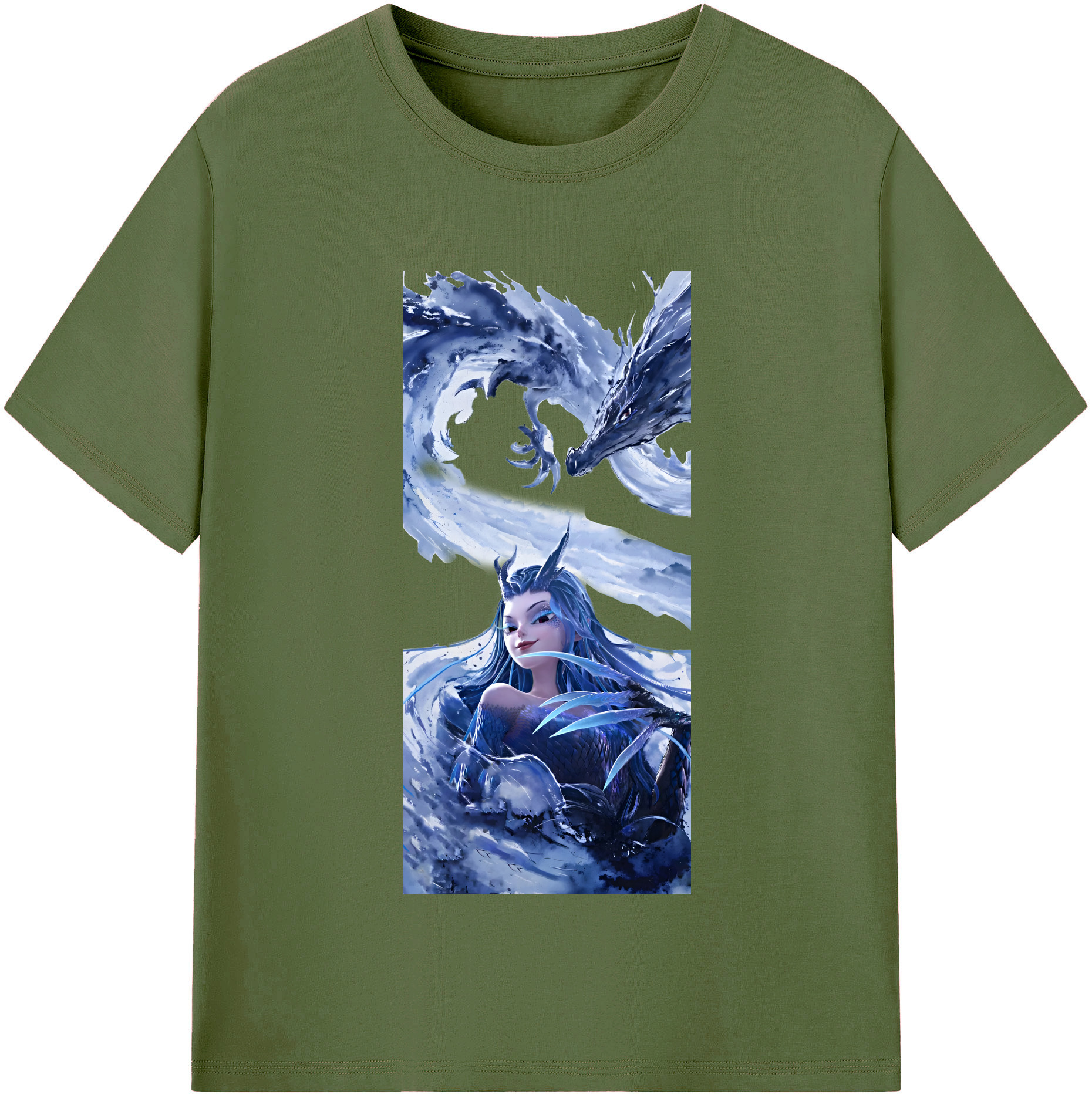（画像用） Ne Zha 2 ナタ 魔童の大暴れ 綿100％半袖Tシャツ（フロントプリント）